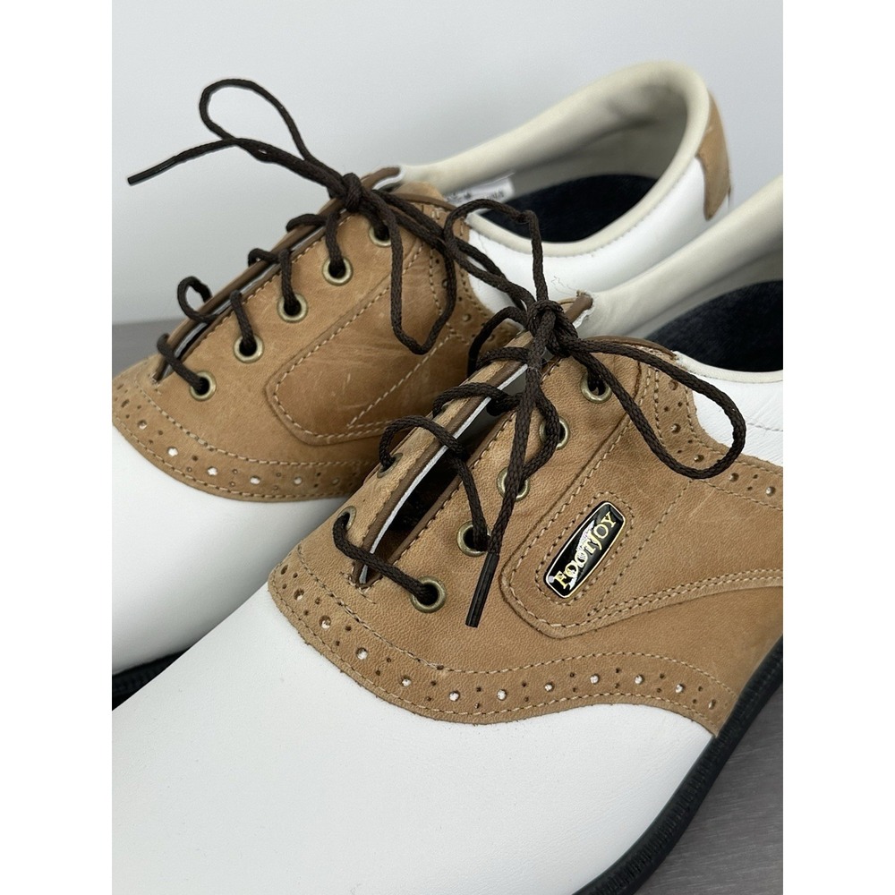 Footjoy Dryjoys Golf Shoes Aquaflex Leather Traction Waterproof Men's Size 10.5 - Picture 2 of 16